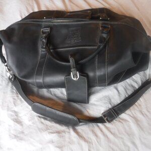 New York Giants Super Bowl XXI Champions 25th 1985 2011 Black Leather Duffle Bag